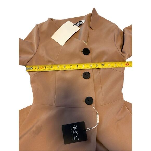 Quaint size 34 tan brown button jacket - NWT - Picture 2 of 13
